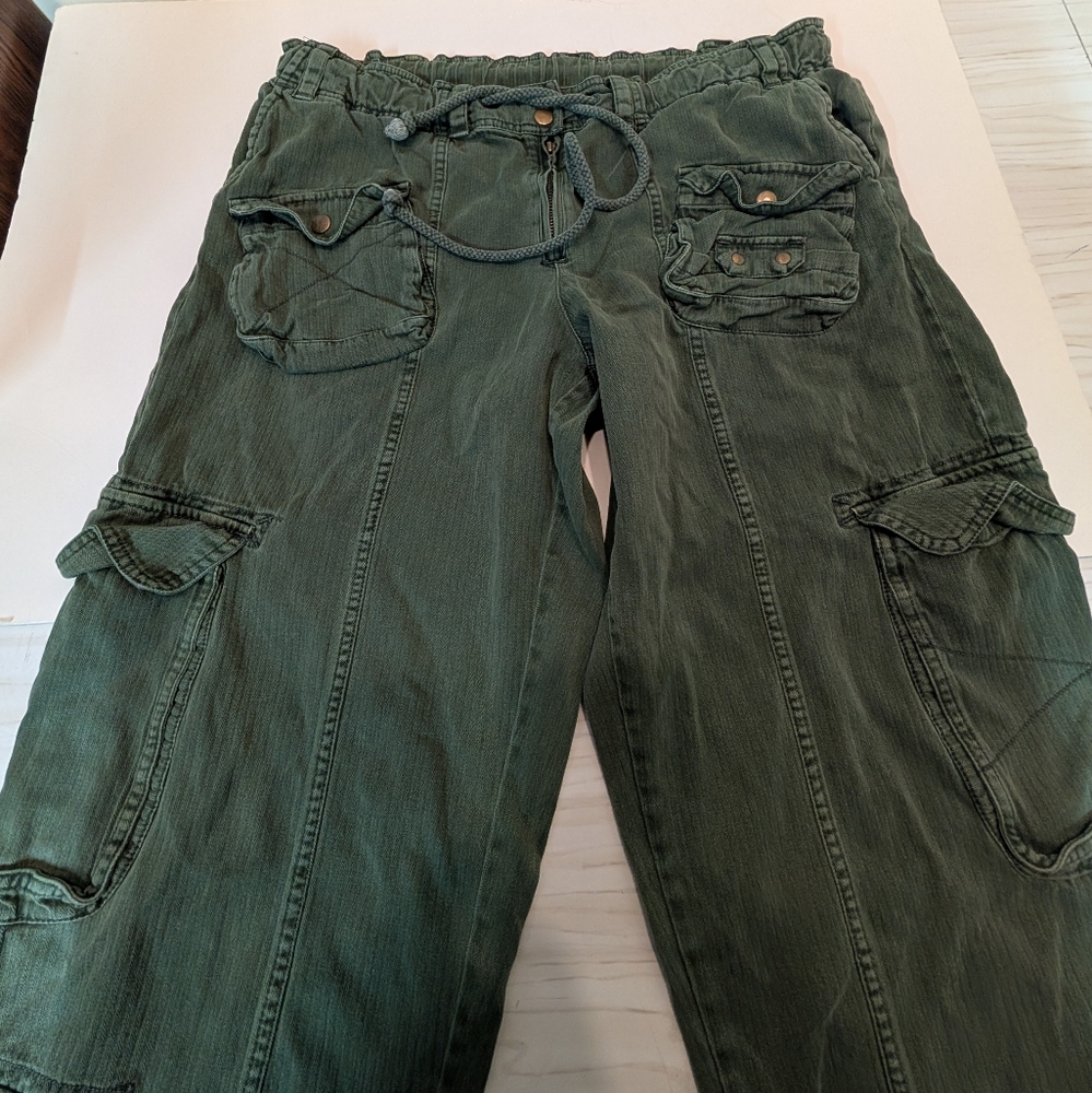 Free people 
Olive Green Cargo Pants